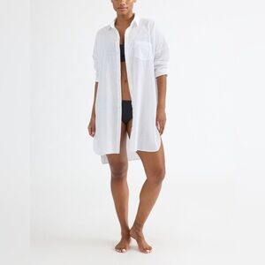 KNIX Relaxed Cotton Beach Shirt - White